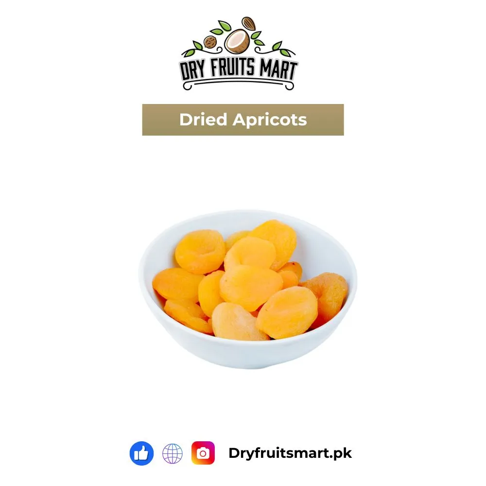 A pack of fresh-tasting dried apricots (Khubani) - 1kg, perfect for snacking or cooking.