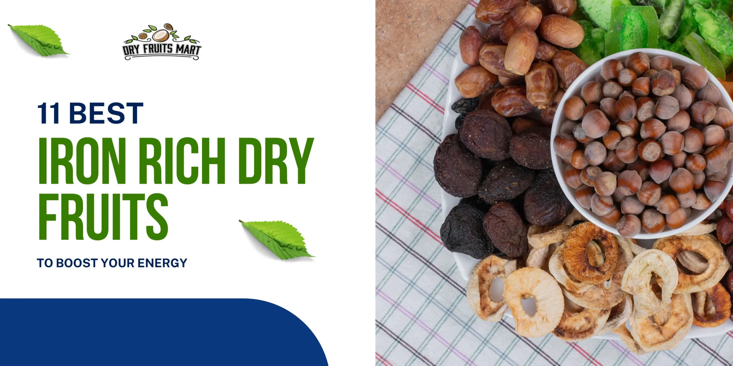 Iron rich dry fruits including raisins, apricots, dates, and figs in a bowl