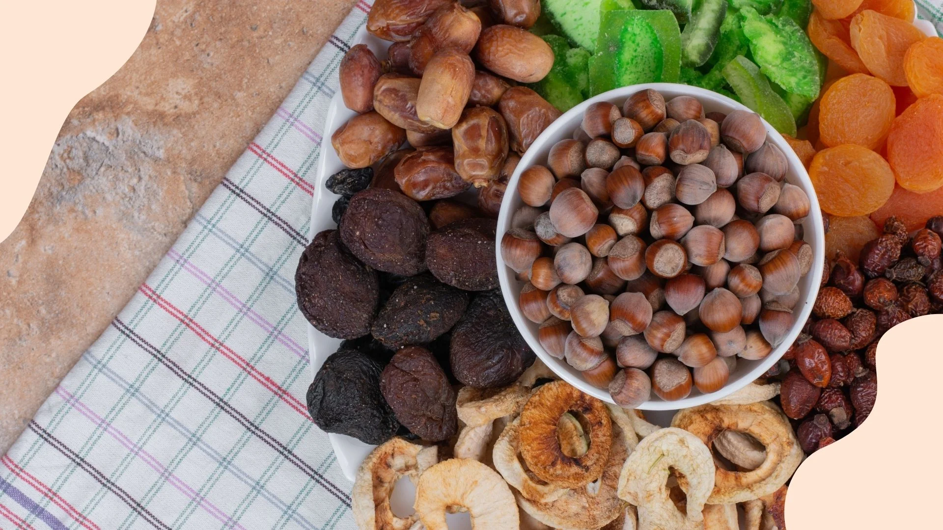 17 Types of Nuts: Health Benefits and How to Eat Them 17 types of nuts including almonds, walnuts, pistachios, cashews, pecans, hazelnuts, Brazil nuts, macadamia nuts, peanuts, and more